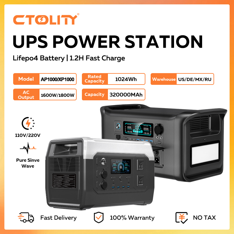 Outdoor Power Tower - Портативная электростанция CTOLITY 1800 Вт, 1024