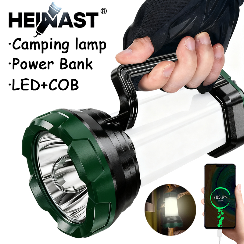 Outdoor Powerbank - Портативный мощный светодиодный фонарик с COB,