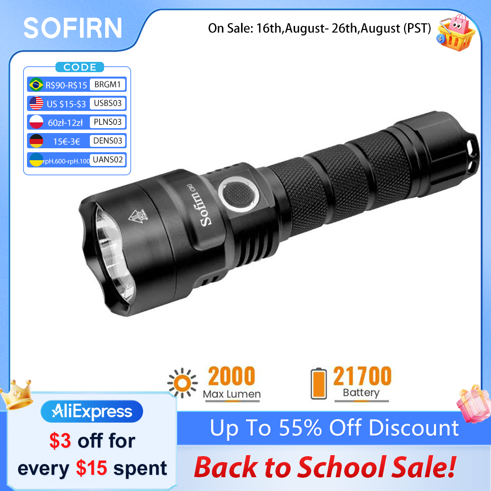 Outdoor Power Group - Мощный светодиодный фонарь SOFIRN C8G с
