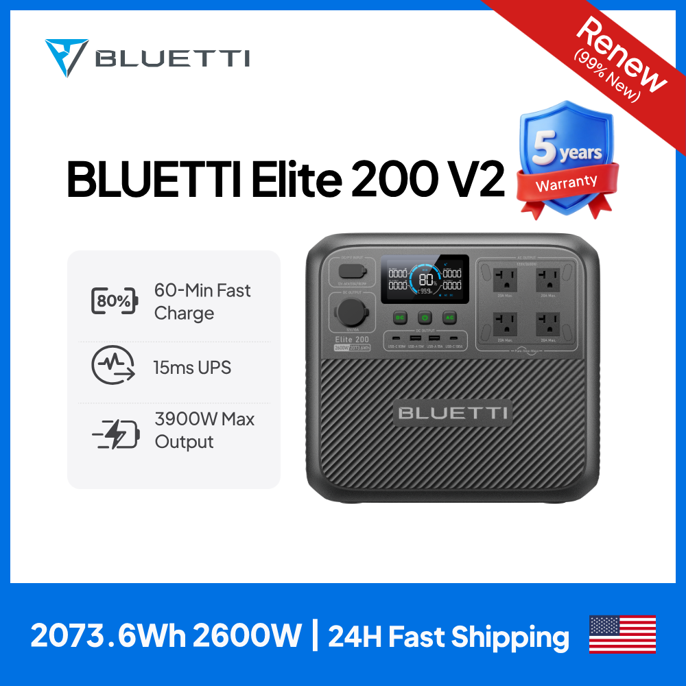 Outdoor Power Tower - 【Обновленная модель】Портативная электростанция BLUETTI Elite 200
