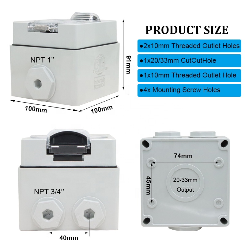 Генератор 50 А, входная коробк – обзор и цена Outdoor Power Outlet Waterproof