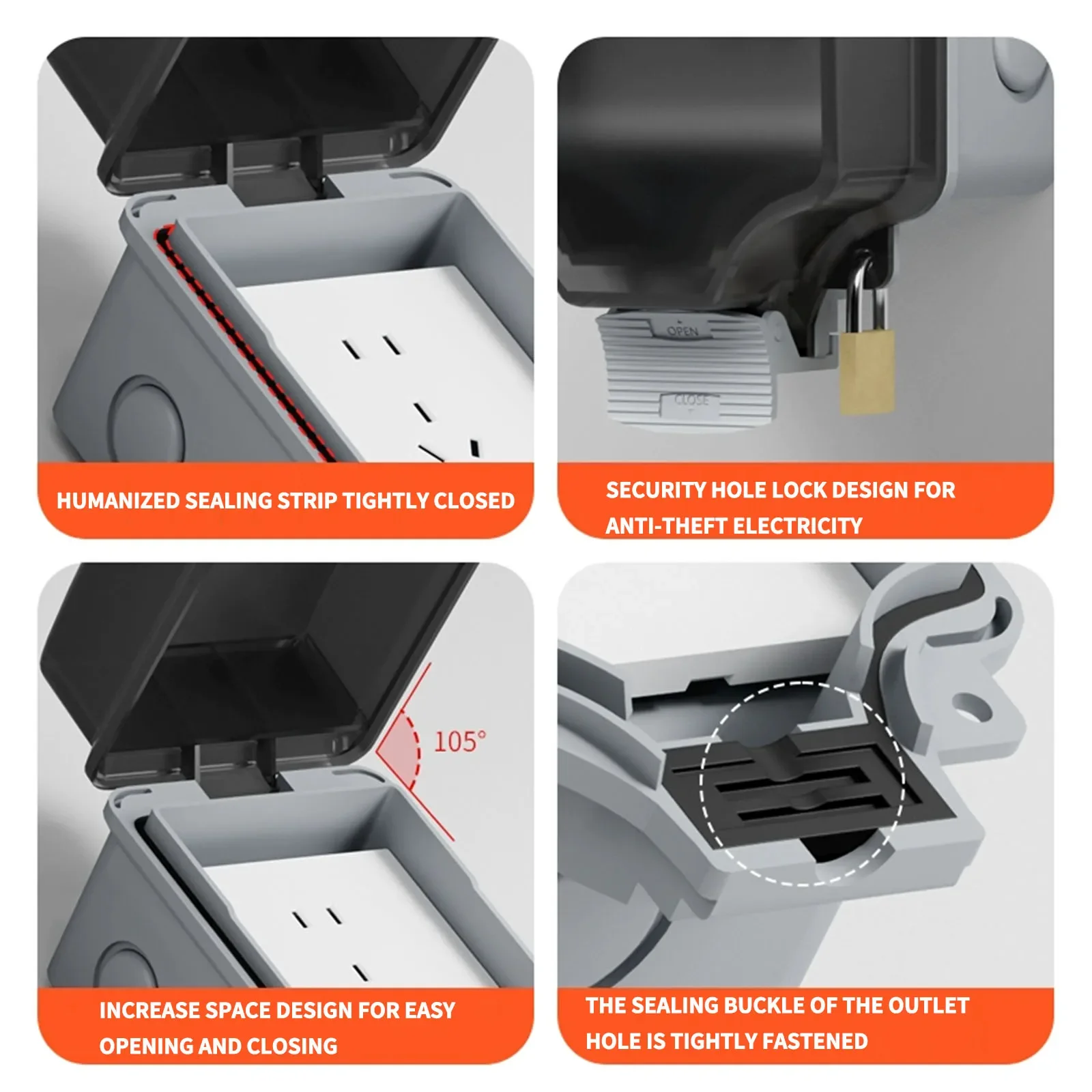 Влагозащищенная настенная заря – обзор и цена Outdoor Power Outlet Waterproof